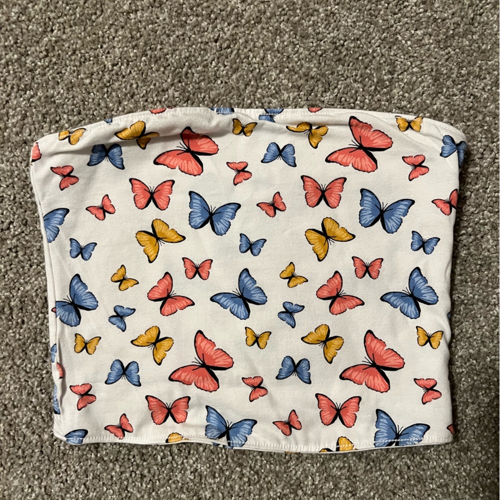 Butterfly tube top by Hollister size XS